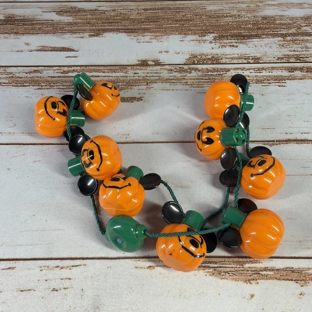 Disney Parks Mickey Mouse Pumpkin Halloween Lights Used Needs Batteries - Picture 4 of 4